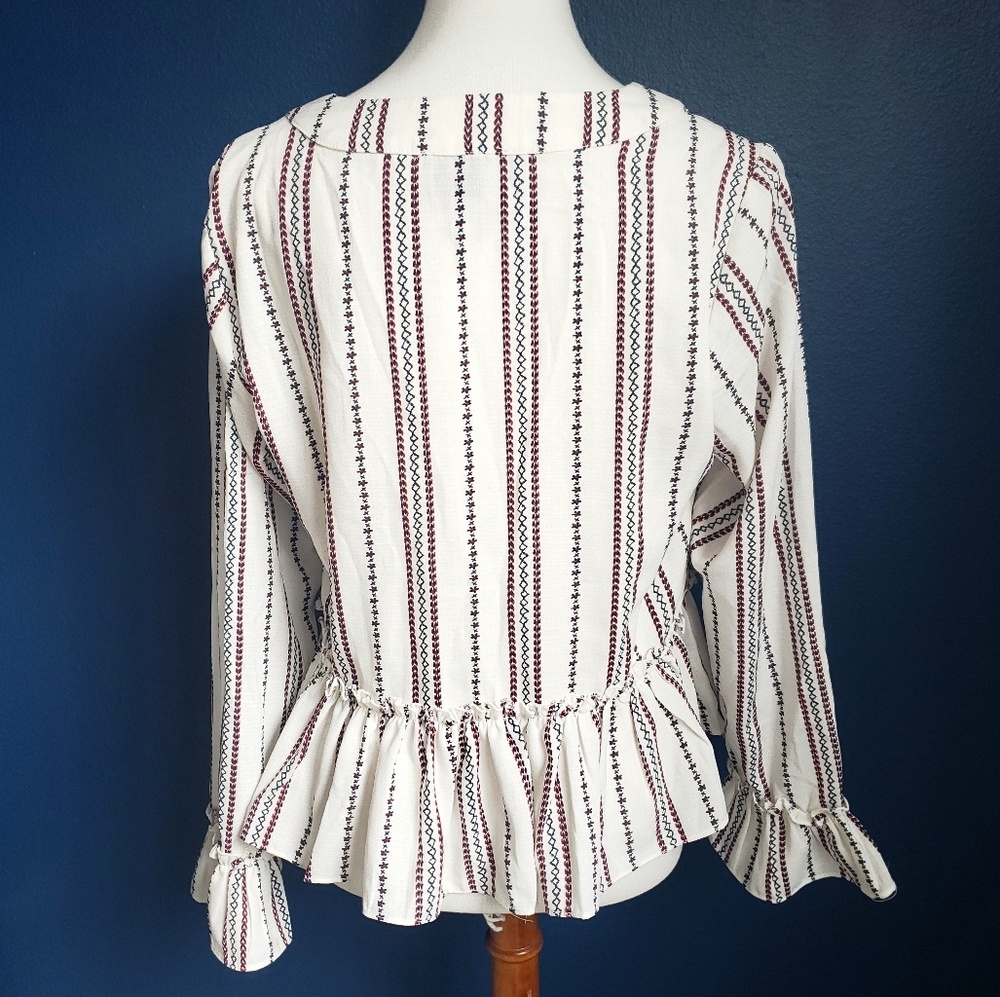 Chloe Oliver Anthropologie Dotted and Striped Top - Picture 4 of 6